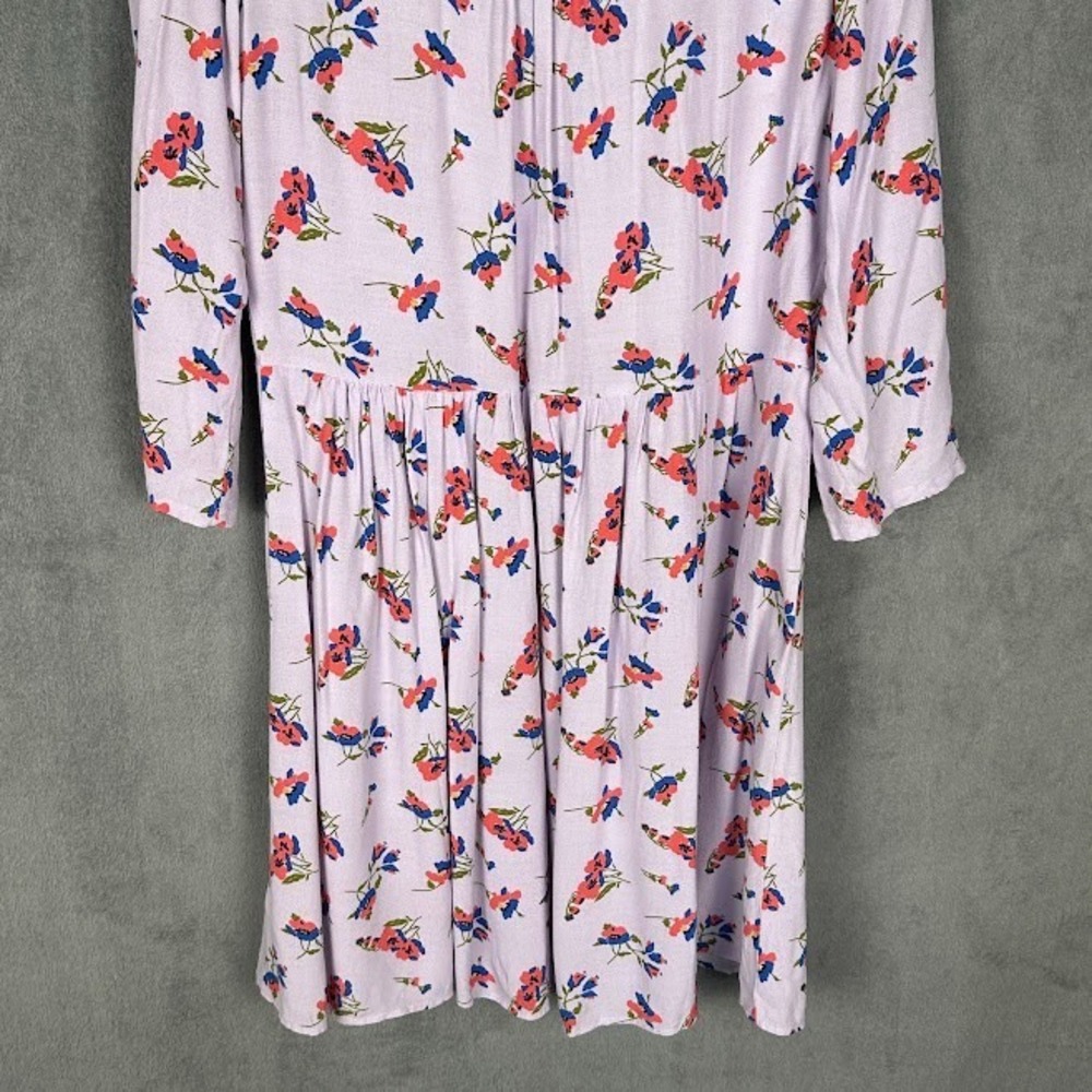 Maeve Anthropologie Dress Womens Small Purple Floral Babydoll Whimsy Cottage - Picture 6 of 14
